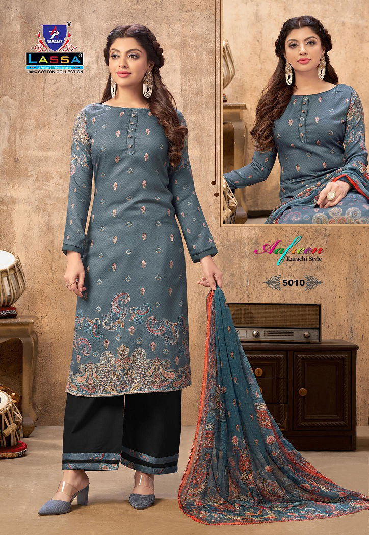 Arihant Lass Afreen 5 Latest Fancy Designer Regular Casual Wear Patiyala Printed Karachi Cotton Dress Material Collection